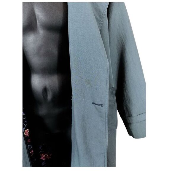 Vintage 80s London Fog Floral-Lined Thinsulate Trench Coat Wn Size12 Reg - Picture 5 of 8